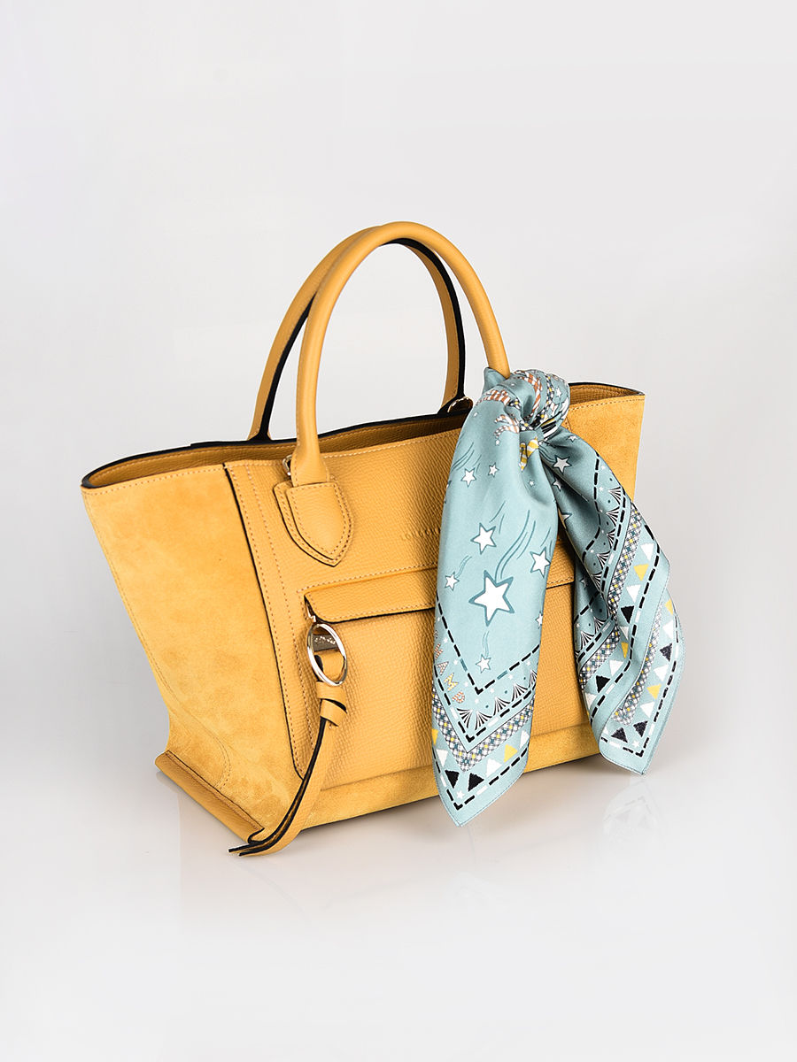 longchamp bag with scarf