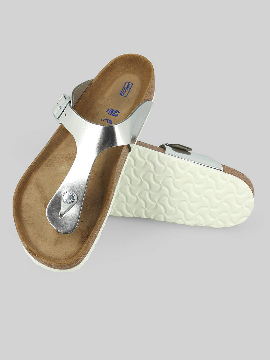 birkenstock gizeh patent white
