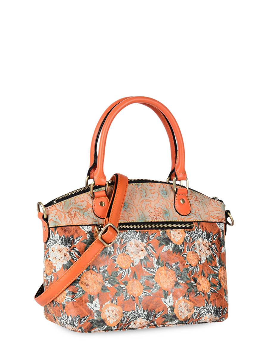 Sac Floral Rouge Sac à Main Femme Laura Vita Ancasta 04 Cuir Et - Main Image