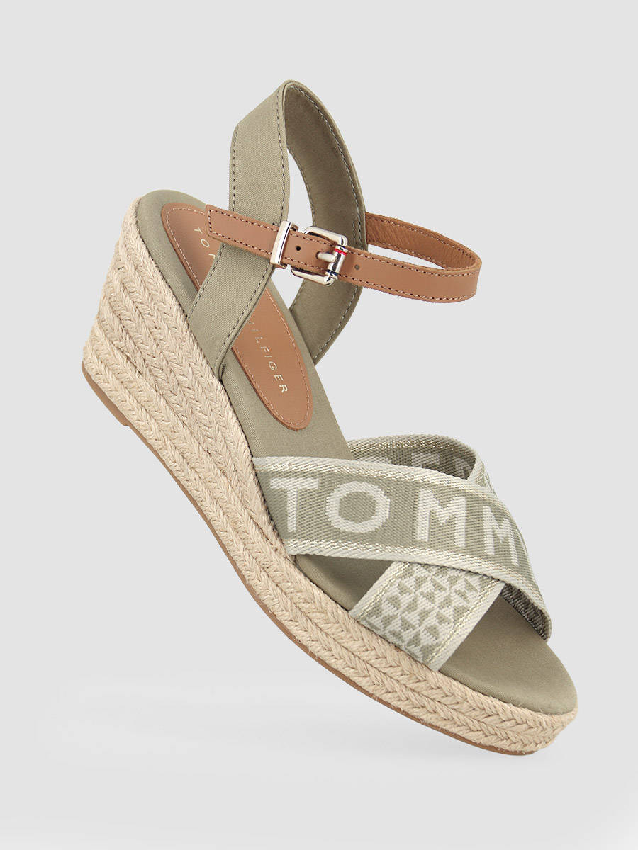 sandales compensées tommy