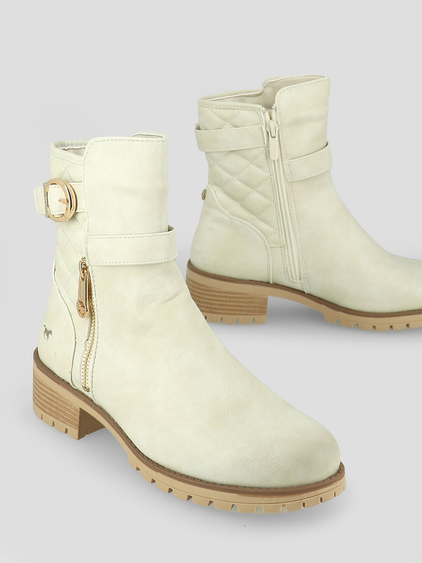 bottines mustang blanches