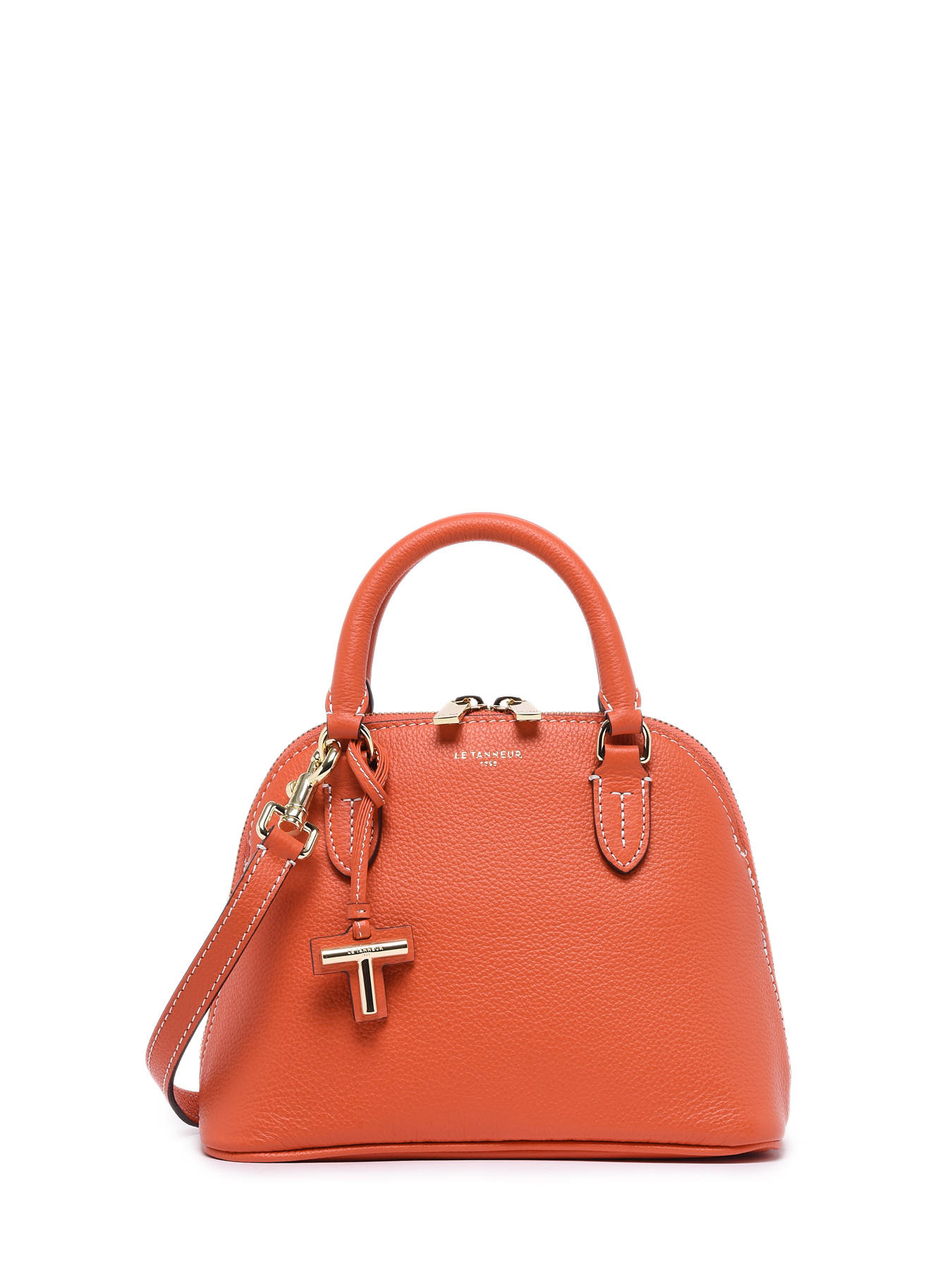 Sac bandouli?�re Le Tanneur SAC PORTE MAIN PM GR tangerine en vente au meilleur prix