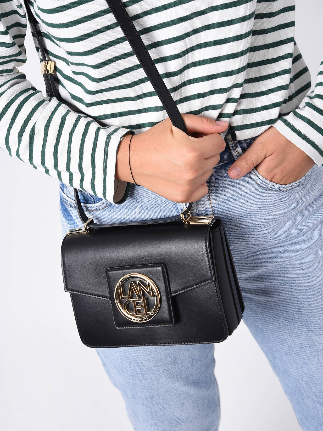 Mini sac à fermeture zippée Cuir Lancel en coloris Noir Femme Sacs Sacs et pochettes hobo 