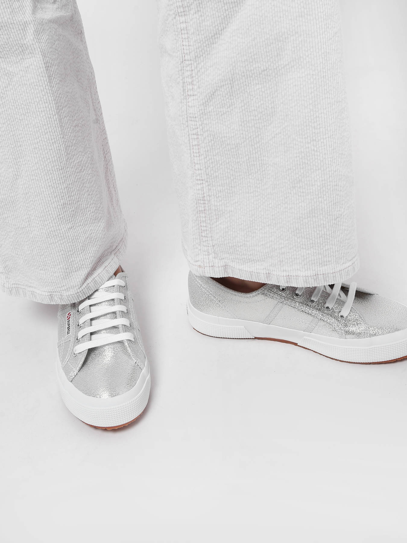 Superga® Womens Grey Silver Matt-f Avorio 2750 METALLIC CANVAS | Shoes -  Trainers - Sneakers