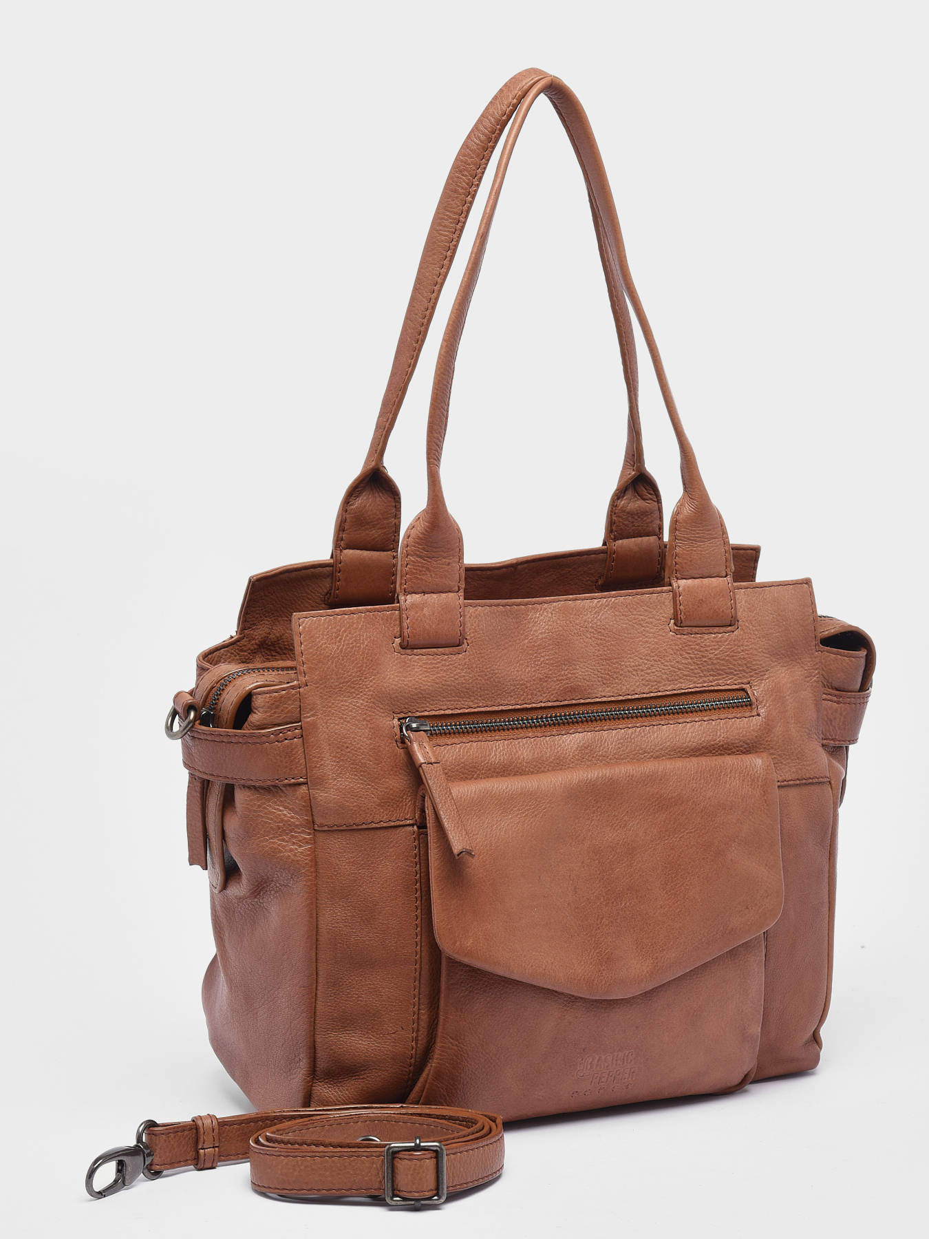 Sac port?� ?�paule Basilic Pepper BSMA04 tan en vente au meilleur prix