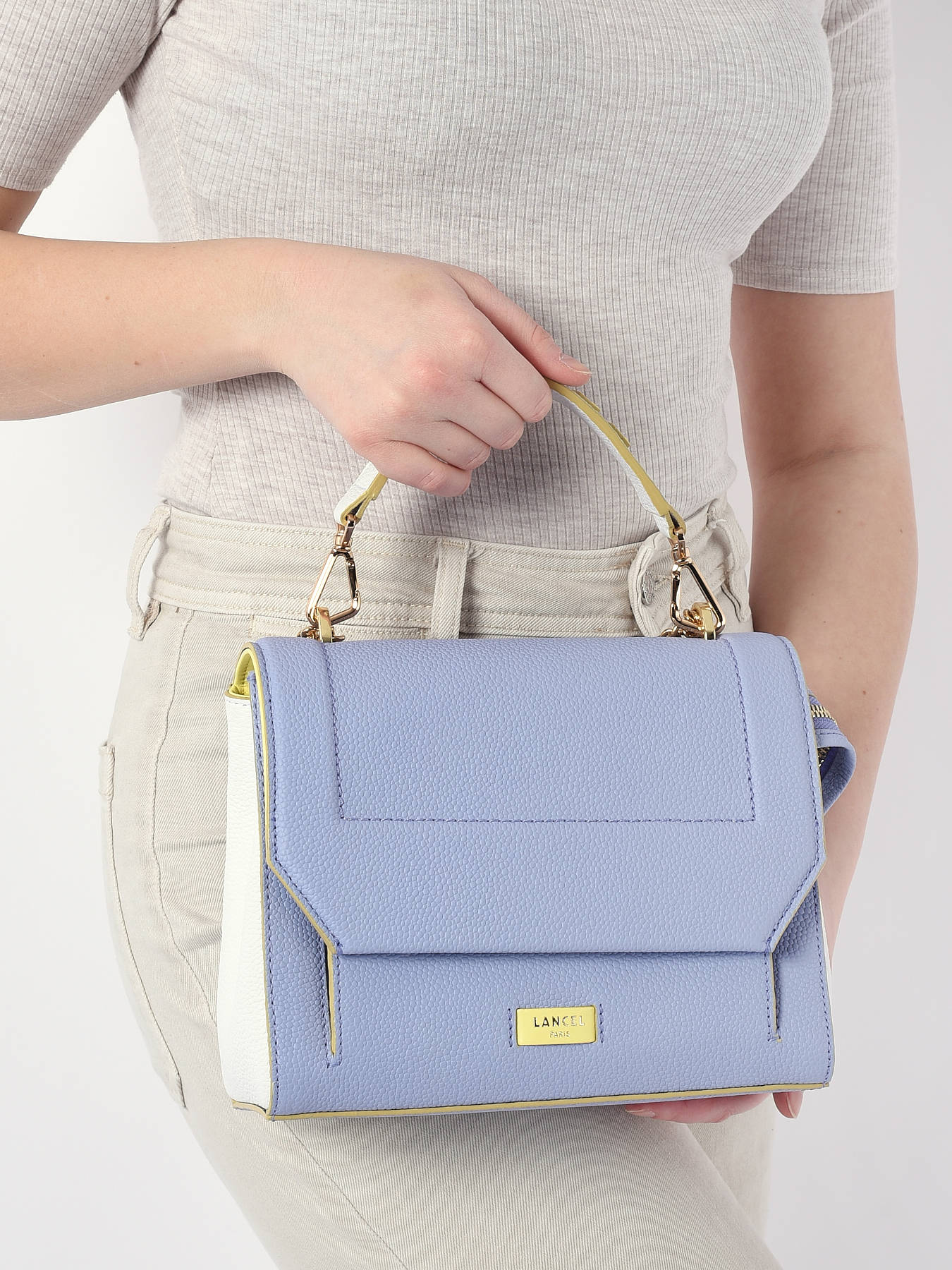 Sac port?� ?�paule Lancel NINON M MCO mco lavande en vente au meilleur prix