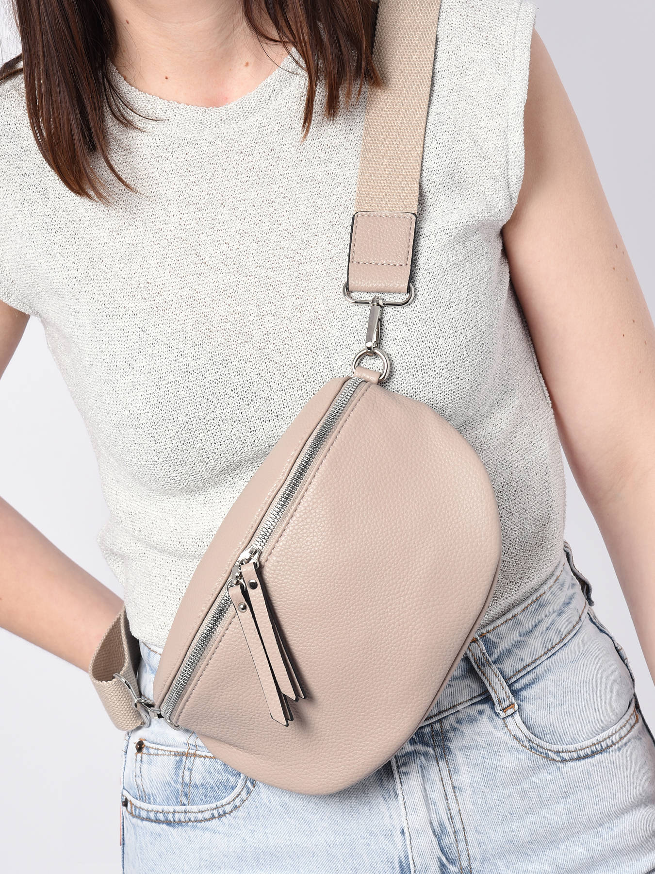 Sac banane Miniprix pas cher F3645 beige en vente au meilleur prix