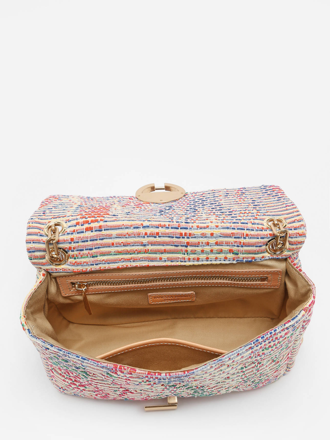 Sac à épaule Dionysus petite taille en toile et cuir multicolores