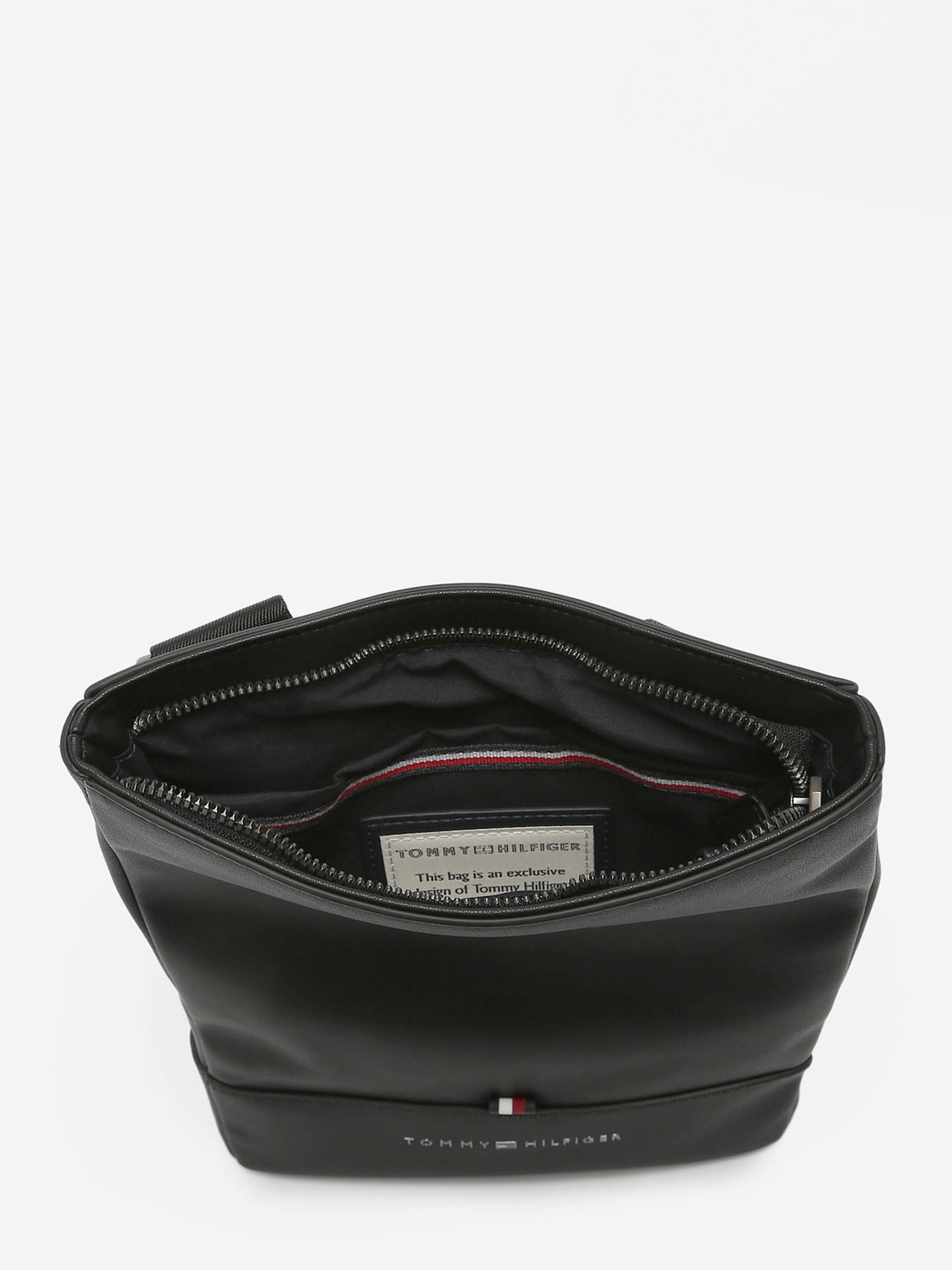 Besace, sac bandouli?�re Tommy Hilfiger TH ESSENTIAL CROSSOV black en vente au meilleur prix