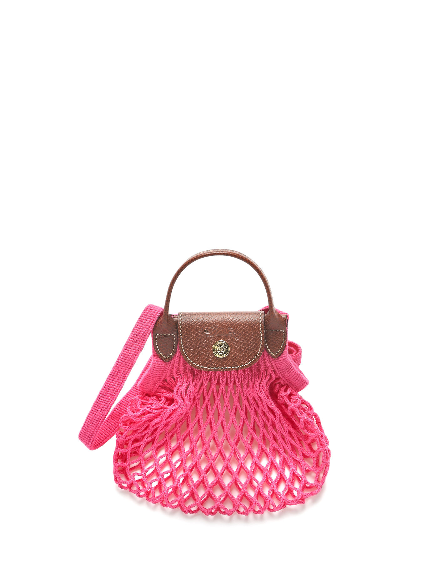 Longchamp Le Pliage Filet Xs Cotton Top-handle Bag in Pink