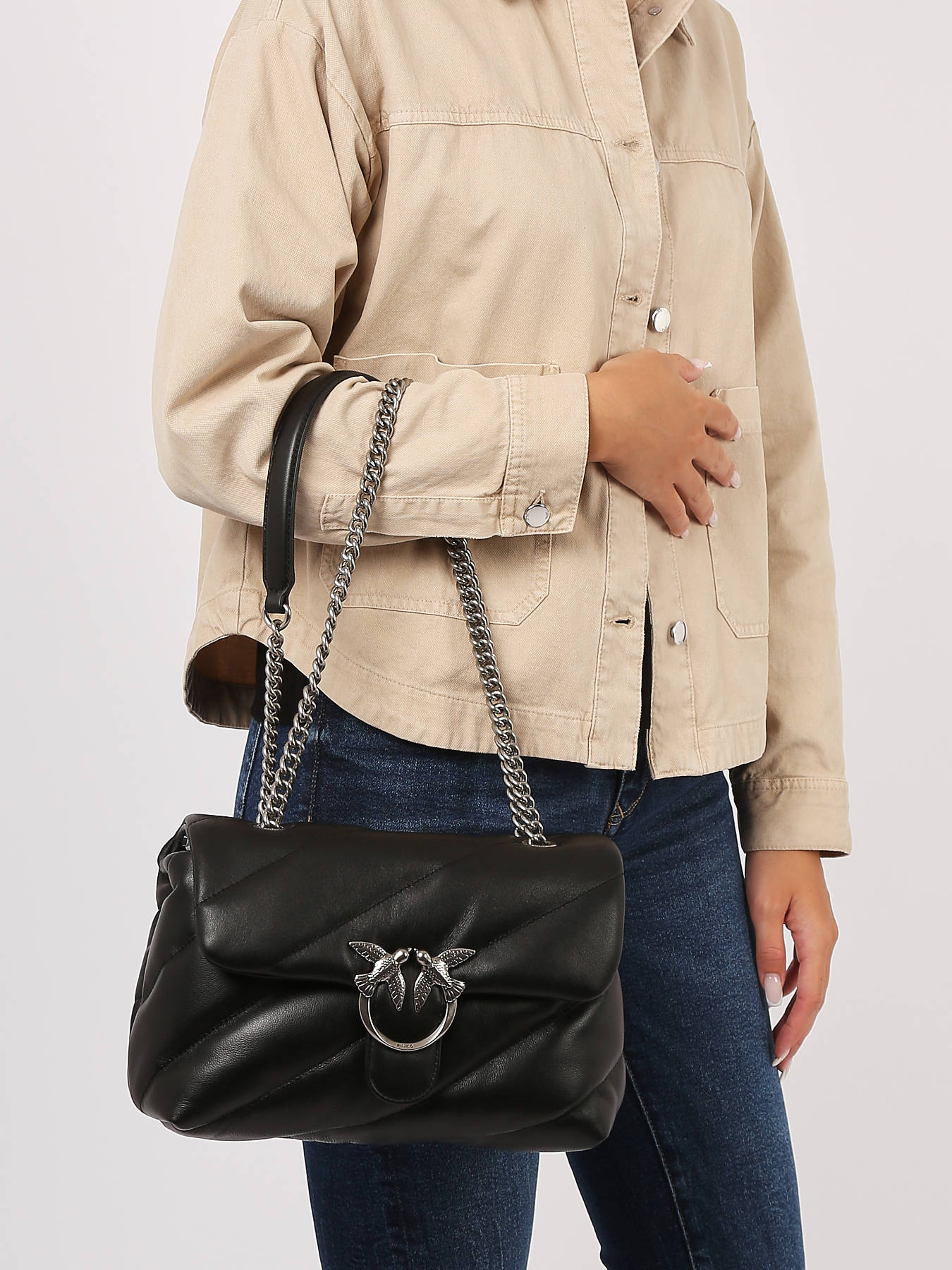 Sac Pinko En Veau Cuir Et Velours Marron – Neuf Avec étiquettes, Prix Magasin 529€, Superbe Modèle