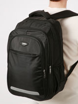 2-compartment Backpack With 15" Laptop Sleeve Miniprix Black fac 2004-vue-porte