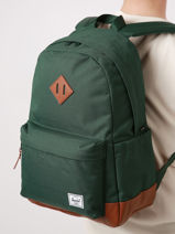 1 Compartment  Backpack  With 15" Laptop Sleeve Herschel Green classics 11383-vue-porte