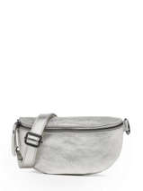 Leather Nine Belt Bag Milano Silver nine NI19091N