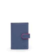 Wallet Leather Hexagona Blue multico 227376