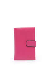 Wallet Leather Hexagona Pink multico 227431