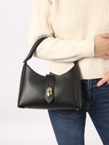 Sac Port� �paule Foulonne Double Cuir Lancaster Noir foulonne double 60-vue-porte