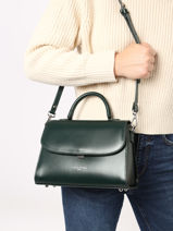 Medium Leather Suave Crossbody Bag Lancaster Green suave even 17-vue-porte