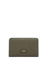 Compact Leather Ninon Zip Wallet Lancel Green ninon A11123