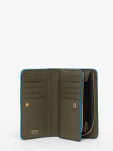 Compact Leather Ninon Zip Wallet Lancel Green ninon A11123-vue-porte
