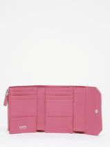 Compact Leather Wallet Ninon Lancel Pink ninon A10296-vue-porte