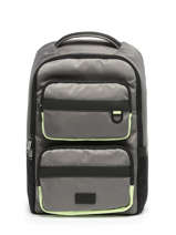 1 Compartment Backpack With 13" Laptop Sleeve Hexagona Gray bump 639024
