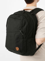 2-compartment  Backpack  With 15" Laptop Sleeve Fjallraven Black raven 23345-vue-porte