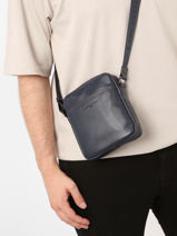 Sac Bandouli�re Lancaster Bleu soft vintage homme 24-vue-porte