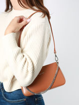 Sac Baguette Suave Cuir Lancaster Beige suave even 14-vue-porte