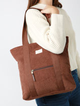 A4 Size  Shoulder Bag Roxy Brown back to school RJBP4650-vue-porte