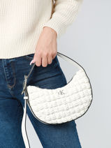 Shoulder Bag Crescent Calvin klein jeans White crescent K611037-vue-porte