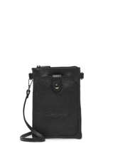 Leather Caviar Phone Bag Milano Black caviar CA23061