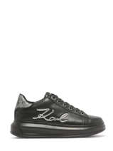Sneakers Kapri Signature In Leather Karl lagerfeld Black women KL62510A
