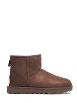 Classic Mini Ii Boots In Leather Ugg Brown women 1016222