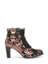Heeled Boots Alcbaneo In Leather Laura vita Pink women ALCBA130
