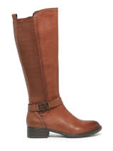 Riding Boots In Leather Tamaris Brown women 41-vue-porte