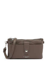 Crossbody Bag With Card Holder Grained Miniprix Brown grained H6020