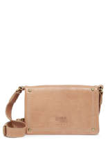 Sac Bandouli�re Boston Cuir Basilic pepper Beige boston BBOS03