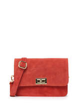 Crossbody Bag Velvet Leather Milano Orange velvet VE23061