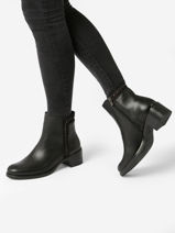 Boots Chiara In Leather Dorking Black women D9134-vue-porte