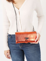 Shoulder Bag Nine Leather Milano Orange nine NI22111N-vue-porte