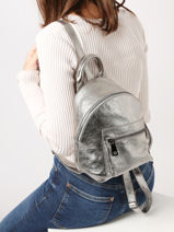 Leather Nine Backpack Milano Silver nine NI23066-vue-porte