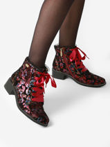 Boots In Leather Laura vita Pink women KL62538-vue-porte