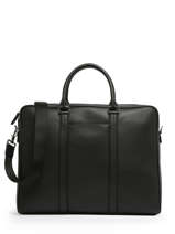 1 Compartment Business Bag With 17" Laptop Sleeve Le tanneur Black charles TCHA4093