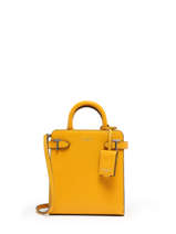 Leather Vertical Emilie Crossbody Bag Le tanneur Yellow emily TEMI1A00