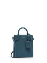 Leather Vertical Emilie Crossbody Bag Le tanneur Blue emily TEMI1A00