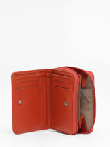 Wallet Leather Hexagona Orange confort 468322-vue-porte