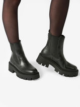 Chelsea Boots En Cuir Tamaris Noir women 41-vue-porte