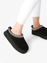 Platform Slippers In Leather Ugg Black women 1122553-vue-porte