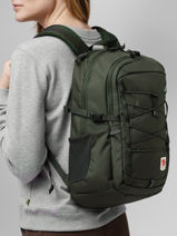2-compartment  Backpack  With 13" Laptop Sleeve Fjallraven Green skule 23349-vue-porte